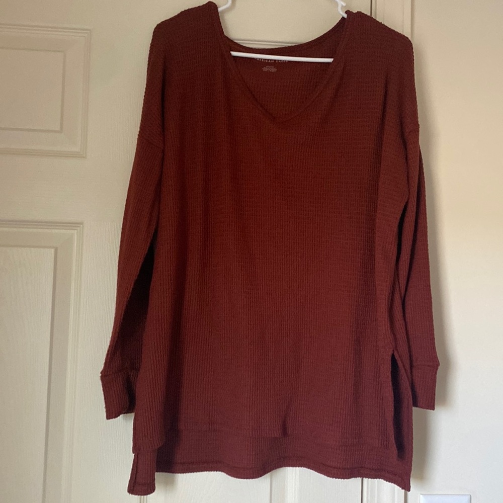 Oversized waffle knit sweater